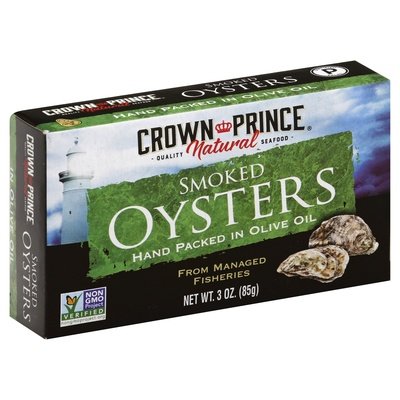 Crown Prince Oysters Smoked 18/3 OZ [UNFI #711861] [ebt]