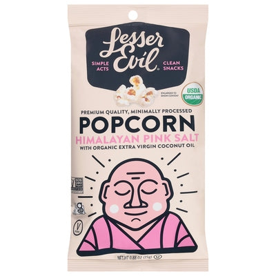 Lesser Evil Popcorn Himalayan Pink Salt Og2 18/.88 OZ [UNFI #1629039] [ebt]