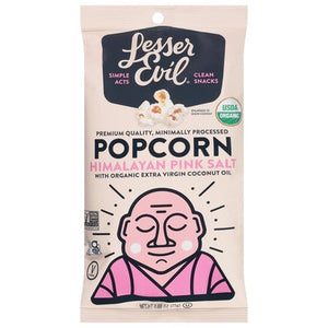 Lesser Evil Popcorn Himalayan Pink Salt Og2 18/.88 OZ [UNFI #1629039] [ebt]