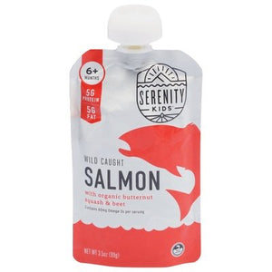 Serenity Kids Salmon Wild Caught 6+ Month Og3 6/3.5 OZ [UNFI-CARLISLE #2367225] [ebt]