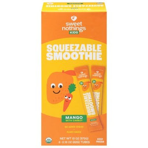 Sweet Nothings Squeezable Smoothies Mango With Carrot Og2 4/6/2 OZ [UNFI #2823268] [ebt]