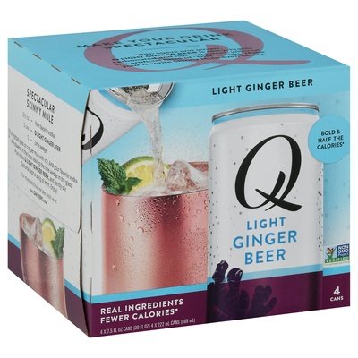 Q Drinks Ginger Beer Light 6/4/7.5 OZ [UNFI #2344323] [ebt] T