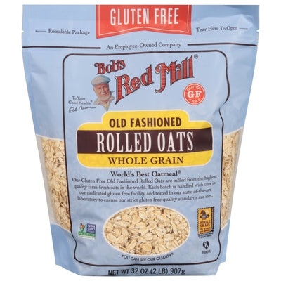 Bobs Red Mill Rolled Oats Whole Grain Old Fashioned 4/32 oz [UNFI #2270205 ] [ebt]