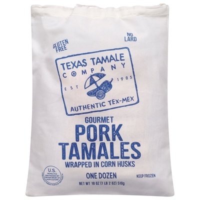 Texas Tamale Co Pork Tamales Gourmet 8/12 CT [UNFI #1677541] [ebt]