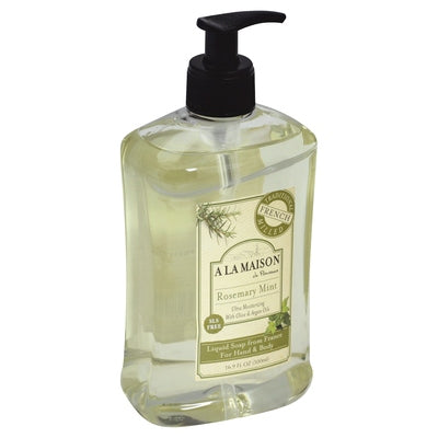 A La Maison Liquid Soap For Hand & Body Rosemary Mint 1/16.9 OZ [UNFI-CARLISLE #702878] T