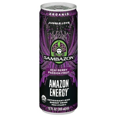 Sambazon Energy Drink Acai Berry Passion Fruit Jungle Love Og2 12/12 OZ [UNFI #2126068] [ebt]