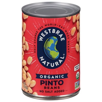 Westbrae Pinto Beans No Salt Added Organic Og2 12/15 OZ [UNFI #306886] [ebt]