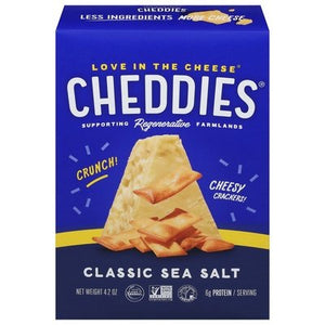 Cheddies Cheesy Crackers Classic Sea Salt 6/4.2 OZ [UNFI #2960433] [ebt]