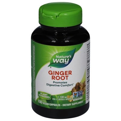Natures Way Ginger Root 1 100 Mg Vegan Capsules 1/100 CAP [UNFI-CARLISLE #414805] [ebt]