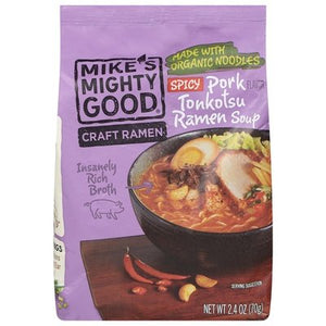 Mikes Mighty Good Ramen Soup Pork Tonkotsu Flavor Spicy Og3 7/2.4 OZ [UNFI #2257780] [ebt]