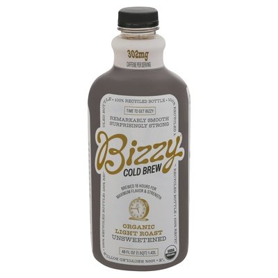 Bizzy Coffee Coffee Organic Light Roast Unsweetened Cold Brew Og2 6/48 OZ [UNFI #2516573] [ebt] T