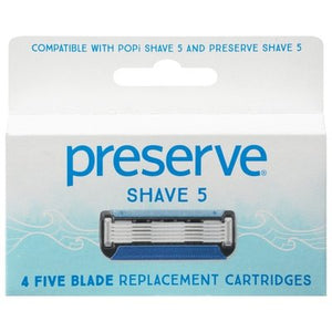 Preserve Replacement Cartridges Shave 5 6/4 CT [UNFI-CARLISLE #2740769] T