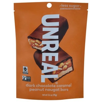 Unreal Peanut Nougat Bars Dark Chocolate Caramel 6/3.4 OZ [UNFI #2531994] [ebt]