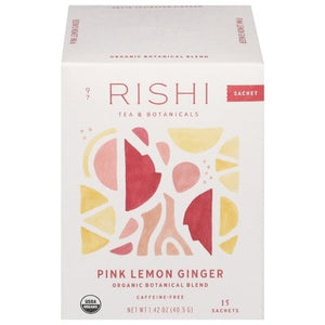 Rishi Tea Tea Pink Lemon Ginger Organic Botanical Blend Og2 6/15 CT [UNFI #2986271] [ebt]