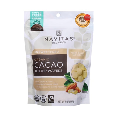 Navitas Organics Wafers Cacao Butter Og1 6/8 OZ [UNFI #2844439] [ebt]
