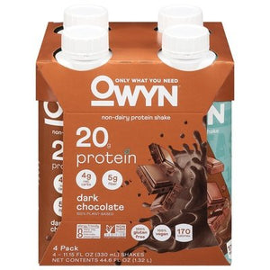 Owyn-Only What You Need Protein Shake Non-Dairy Dark Chocolate 4 Pack 3/4/11.14Z [UNFI #2634897] [ebt]