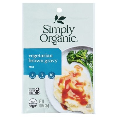 Simply Organic Gravy Mix Vegetarian Brown Og2 12/1 OZ [UNFI #916221] [ebt]