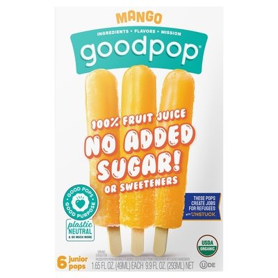 Goodpop Pops Mango Junior Og2 8/6/1.65OZ [UNFI #3035227] [ebt]