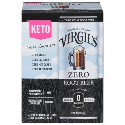 Virgil Soda Zero Sgr Rt Beer Ca 6/4/12 OZ [UNFI #2920171] [ebt] T