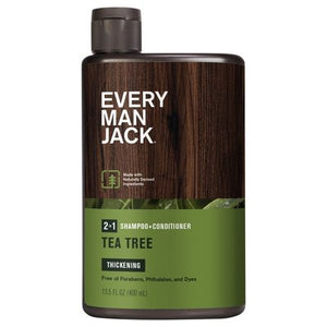 Every Man Jack Shampoo + Conditioner Tea Tree Thickening 2 In 1 1/13.5 OZ [UNFI-CARLISLE #516476] T