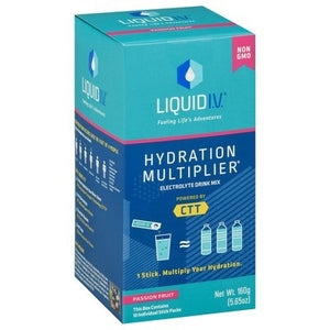 Liquid I V Electrolyte Drink Mix Passion Fruit 10 Pack 1/5.65 OZ [UNFI-CARLISLE #2696268] [ebt]