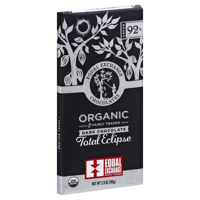 Equal Exchange Dark Chocolate Organic 92% Cacao Total Eclipse Og2 12/2.8 OZ [UNFI #2404507] [ebt]