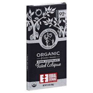 Equal Exchange Dark Chocolate Organic 92% Cacao Total Eclipse Og2 12/2.8 OZ [UNFI #2404507] [ebt]