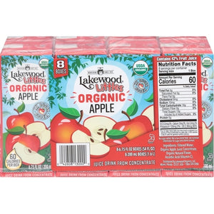 Lakewood Juice Drink From Concentrate Apple Organic Og2 4/8/6.75 Z [UNFI #3075850 ] [ebt]