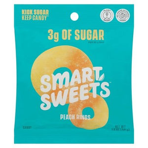 Smartsweets Candy Peach Rings 12/1.8 OZ [UNFI-CARLISLE #2426641] [ebt]