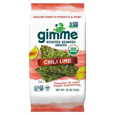 Gimme Seaweed Snacks Roasted Organic Chili Lime Og2 12/.35 OZ [UNFI #2870285] [ebt]