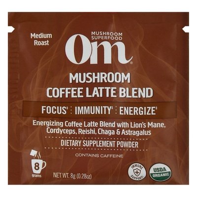 Om Mushroom Powder Medium Roast Coffee Latte Blend Og2 10/.21 OZ [UNFI-CARLISLE #2552370]
