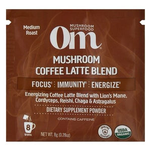 Om Mushroom Powder Medium Roast Coffee Latte Blend Og2 10/.21 OZ [UNFI-CARLISLE #2552370]