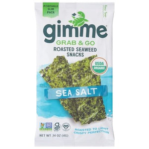 Gimme Seaweed Snacks Sea Salt Grab & Go Roasted Og2 30/.14 OZ [UNFI #2927598] [ebt]