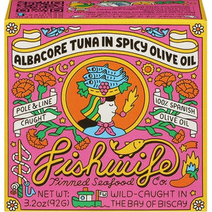 Fishwife Albacore Tuna In Spicy Olive Oil 12/3.2 oz [UNFI #3057767 ] [ebt]