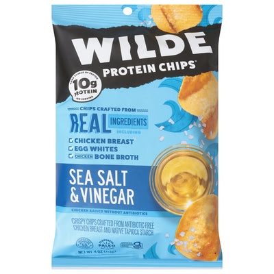 Wilde Protein Chips Sea Salt & Vinegar 12/4 OZ [UNFI #2877470] [ebt]
