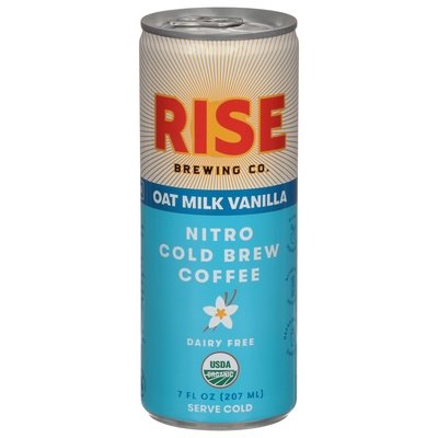 Rise Brewing Co Coffee Dairy Free Oat Milk Vanilla Nitro Cold Brew Og2 12/7 OZ [UNFI #2690675] [ebt]