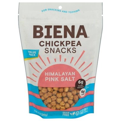 Biena Chickpea Snacks Himalayan Pink Salt Value Pack 6/12 OZ [UNFI #2769065] [ebt]