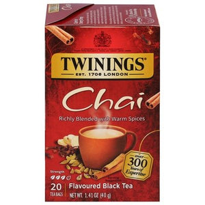 Twinings Black Tea Flavoured Chai 6/20 BAG [UNFI #222695] [ebt]