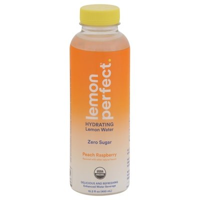 Lemon Perfect Lemon Water Zero Sugar Peach Raspberry Hydrating Og2 12/15.2 OZ [UNFI #3014404] [ebt]