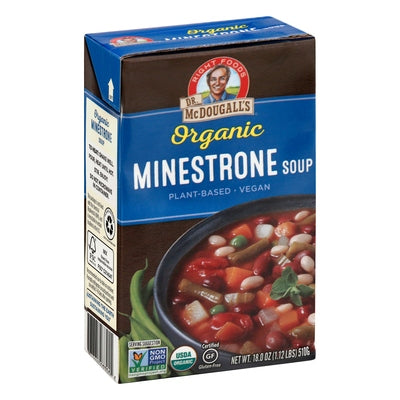 Dr Mcdougalls Soup Organic Minestrone Og2 6/17.6 oz [UNFI #1136217 ] [ebt]