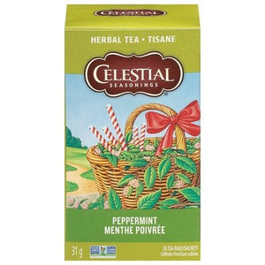 Celestial Seasonings Herbal Tea Caffeine Free Peppermint Tea Bags 6/20 BAG [UNFI #630897] [ebt]