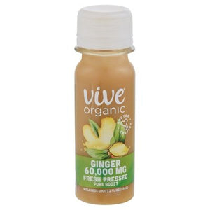 Vive Organic Wellness Shot Ginger 60 000 Mg Og2 12/2 OZ [UNFI #2695781] [ebt] T