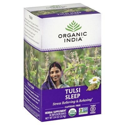 Organic India Herbal Supplement Tulsi Sleep Caffeine Free Infusion Bags Og2 6/18 BAG [UNFI #1105691] [ebt]
