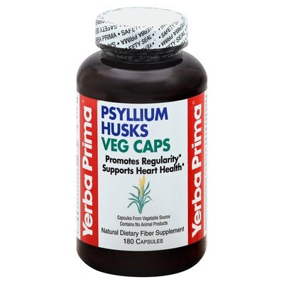 Yerba Prima Psyllium Husks Veg Caps 1/180 CAP [UNFI-CARLISLE #279885]