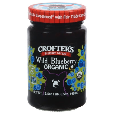 Crofters Premium Spread Organic Wild Blueberry Og2 6/16.5 oz [UNFI #2768729 ] [ebt]