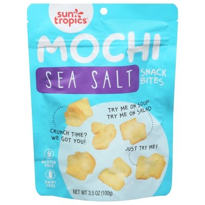 Sun Tropics Snack Bites Mochi Sea Salt 12/3.50 OZ [UNFI #2341022] [ebt]