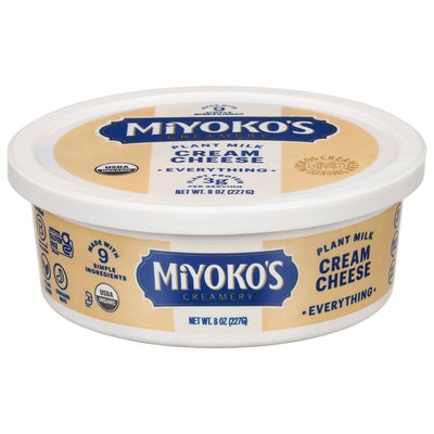 Miyokos Creamery Cream Cheese Plant Milk Everything Og2 6/8 oz [UNFI #2729424 ] [ebt]