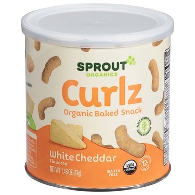 Sprout Baked Snack Organic White Cheddar Flavored Curls Og2 6/1.48 OZ [UNFI #2092377] [ebt]