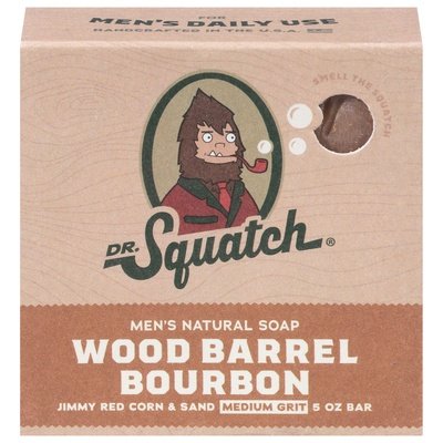Dr Squatch Natural Soap Wood Barrel Bourbon Mens 1/5 OZ [UNFI-CARLISLE #2749984] T
