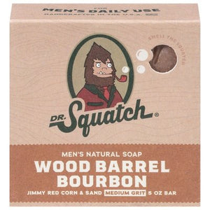 Dr Squatch Natural Soap Wood Barrel Bourbon Mens 1/5 OZ [UNFI-CARLISLE #2749984] T